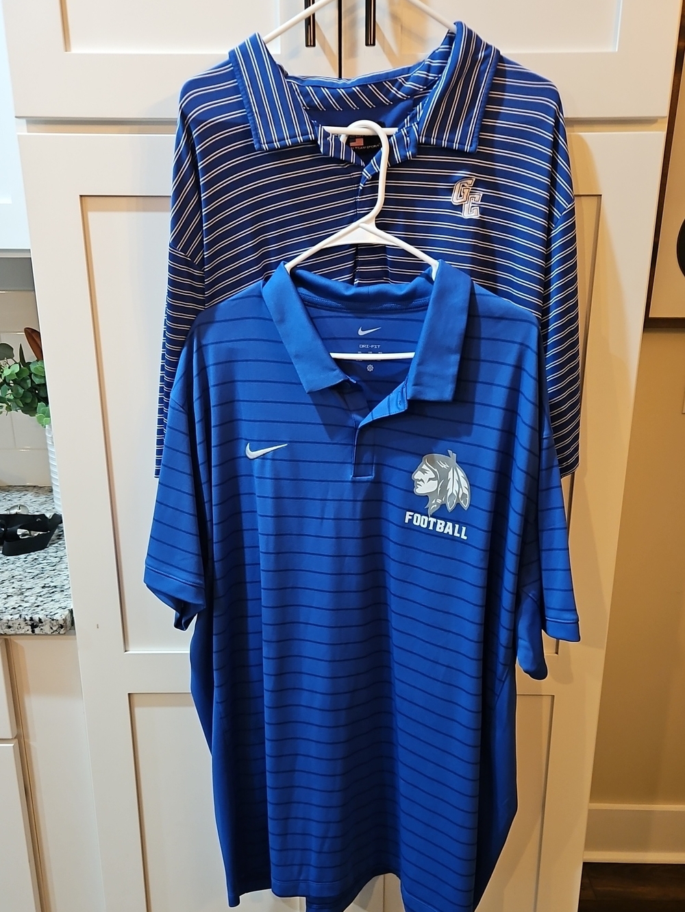 2 Shirts 1Nike Royal Blue Striped 1 Pro Celebrity Football Polos